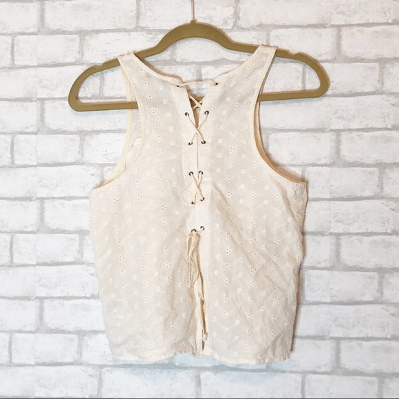 AE Cropped Eyelet Sleeveless Top - Picture 3 of 4